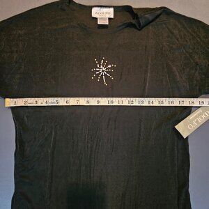 Adolfo Sport Black Blouse